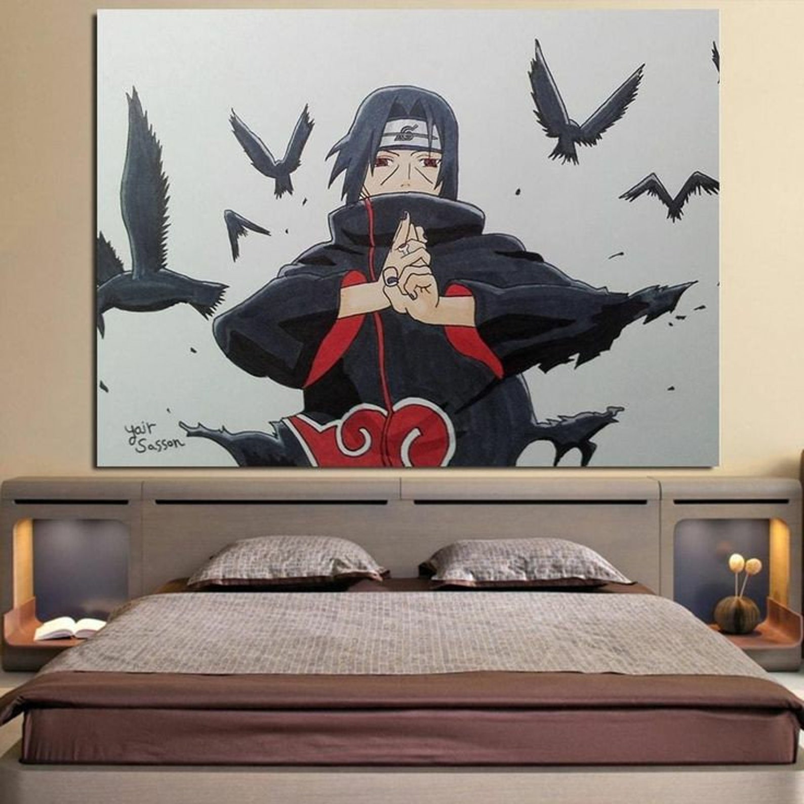 Naruto Wall Art Geometric Naruto Portrait Wall Decor Etsy
