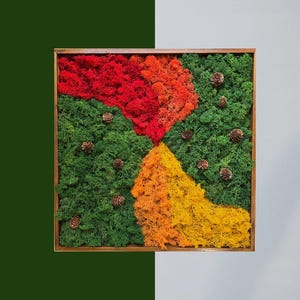 Preserved Moss Wall Art – Vertical Garden Panel – Biophilic Green Decor for Home or Office – Eco Friendly Living Wall Gift