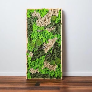 Handmade Preserved Moss Wall Art – Framed Vertical Garden, Zero-Maintenance Greenery, Natural Home & Office Decor, Custom Sizes
