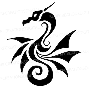 Dragon Silhouette Downloadable SVG PNG Image