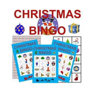 Christmas Bingo printable downloadable game | Bingo game | Christmas entertainment |  PDF | Family game night | Bingo cards