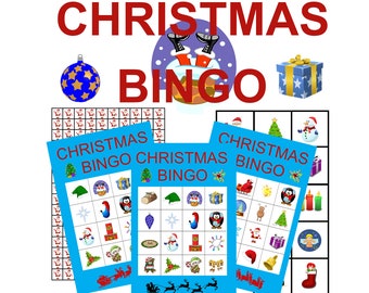 Christmas Bingo printable downloadable game | Bingo game | Christmas entertainment |  PDF | Family game night | Bingo cards
