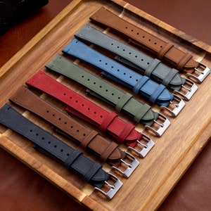 Crazy Horse Slim Leder Uhrenarmband