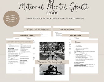 Maternal Mental Health & Perinatal Mood Disorder Quick Reference eBook (Printable PDF)