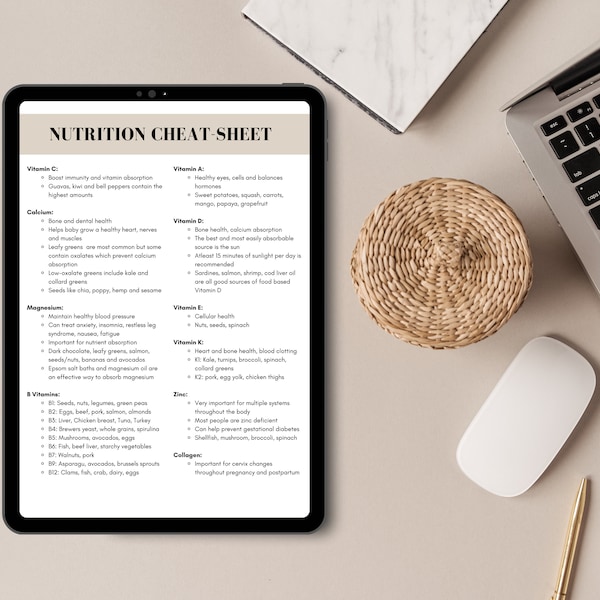 Nutrition Quick Sheet for Breastfeeding, Pregnancy, Postpartum Nutrition (Handout)