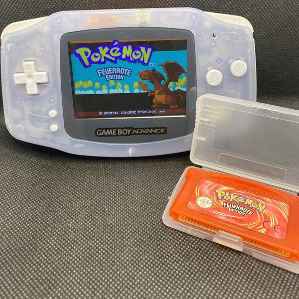 Pokémon Feuerrot Gameboy Spiel | Deutsche Version Neue Reproduktion | Pokémon Merch Retro Vintage Geschenkidee Freunde