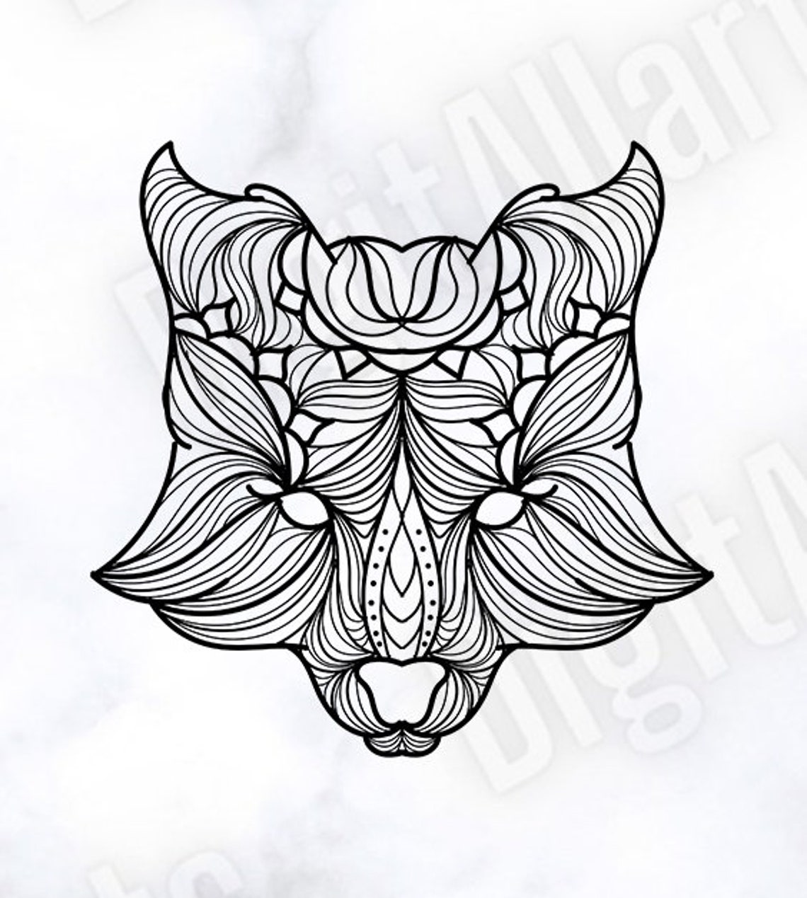 5 Fox Mandala Fox svg Fox png Instant Download / Printable | Etsy