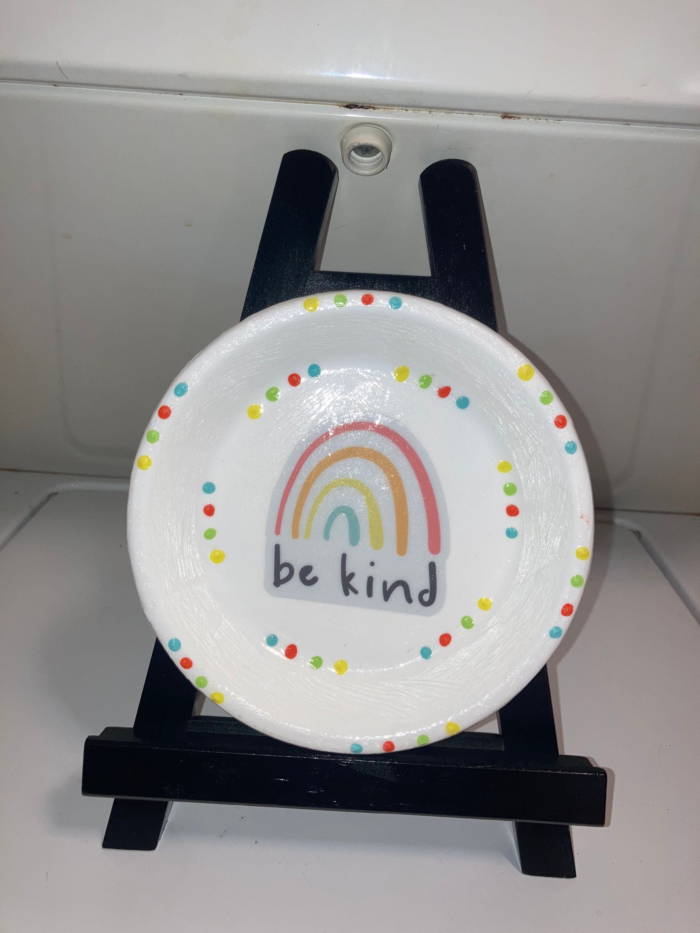 Hand Painted Acrylic Ceramic Plate Etsy