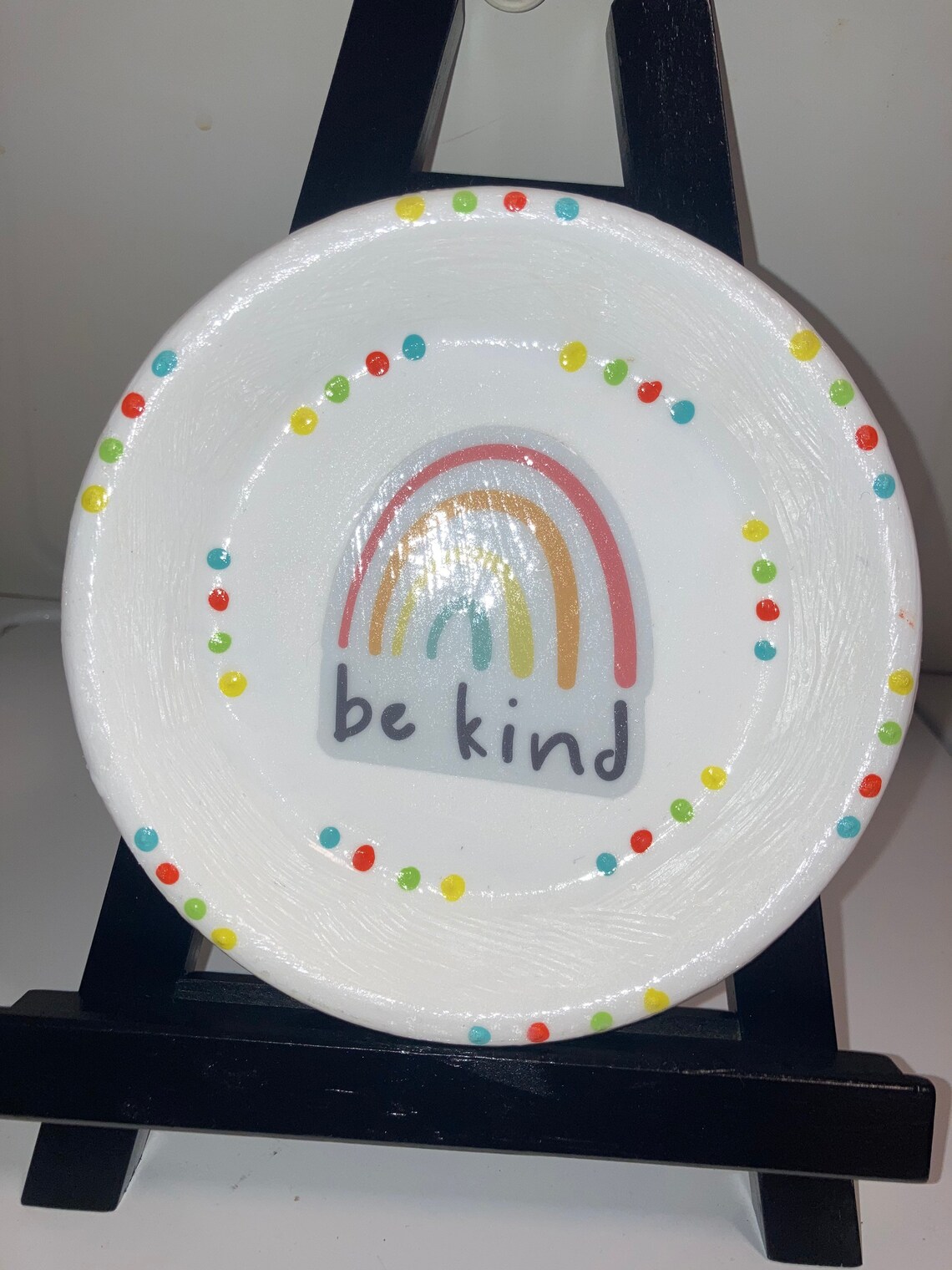 Hand Painted Acrylic Ceramic Plate Etsy