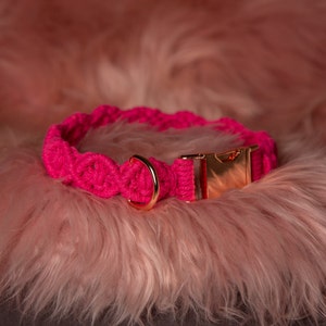Makramee Halsband rosa