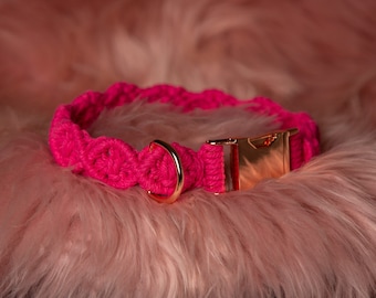 Makramee Halsband rosa