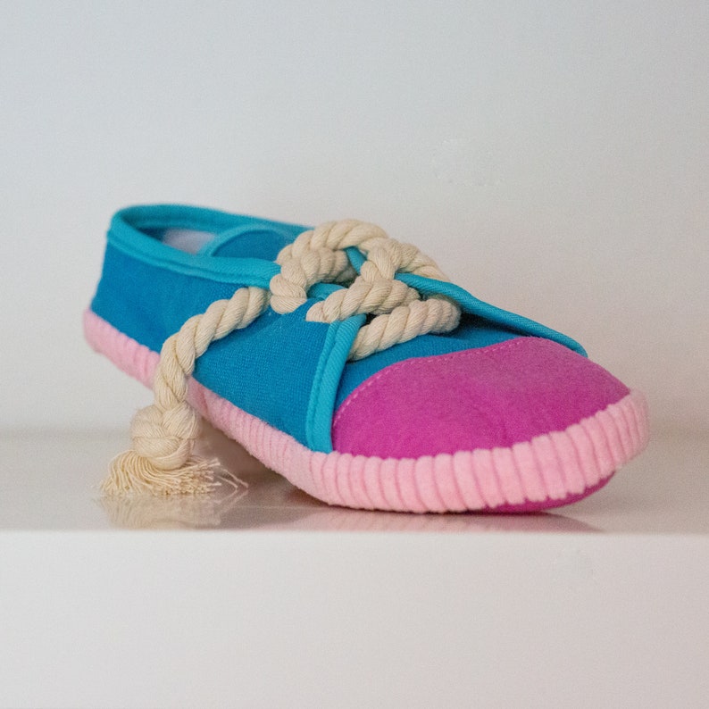 Schuh Spielzeug für Hunde Blau/Pink