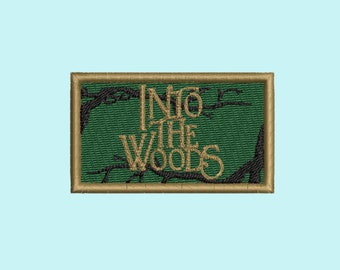 Into the woods Musical theatre embroidery patch, musical theatre gifts, Broadway accessories, iron on, Theatre kid gifts, embroidery pin