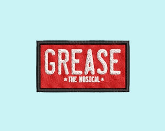 Grease Musical theatre embroidery patch, musical theatre gifts, Broadway accessories, iron on, Theatre kid gifts, embroidery pin