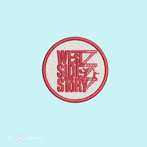 West side story Musical theatre embroidery patch, musical theatre gifts, Broadway accessories, iron on, Theatre kid gifts, embroidery pin