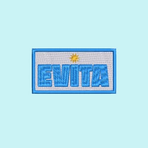 Evita the Musical-borduurpatch, muziektheatercadeaus, Broadway-accessoires, opstrijkbaar, cadeau theaterkind, borduurspeld