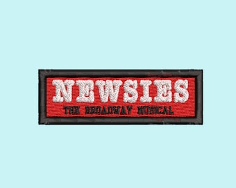 Newsies logo Musical theatre embroidery patch, musical theatre gifts, Broadway accessories, iron on, Theatre kid gifts, embroidery pin