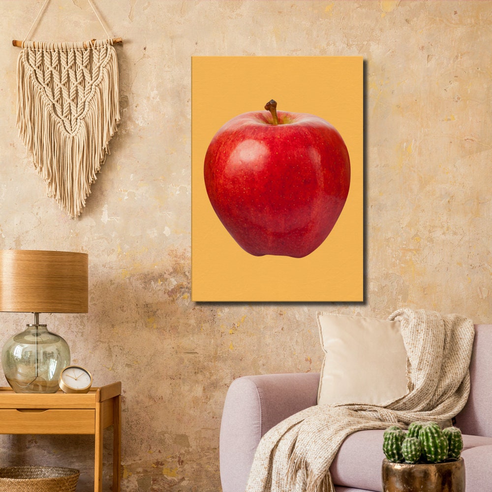 Apple Motif Wall Canvas 28 x 40 Etsy