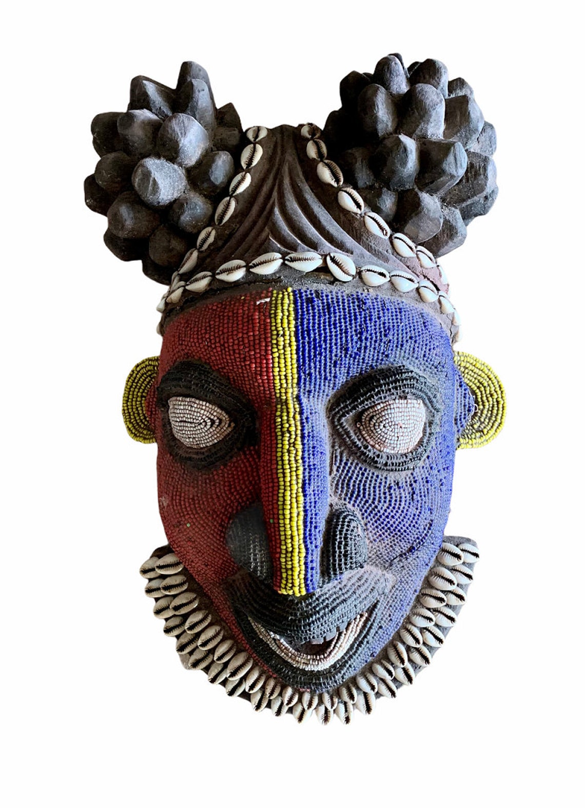 African Bamum Beaded Face Mask Beaded Face Mask African Etsy