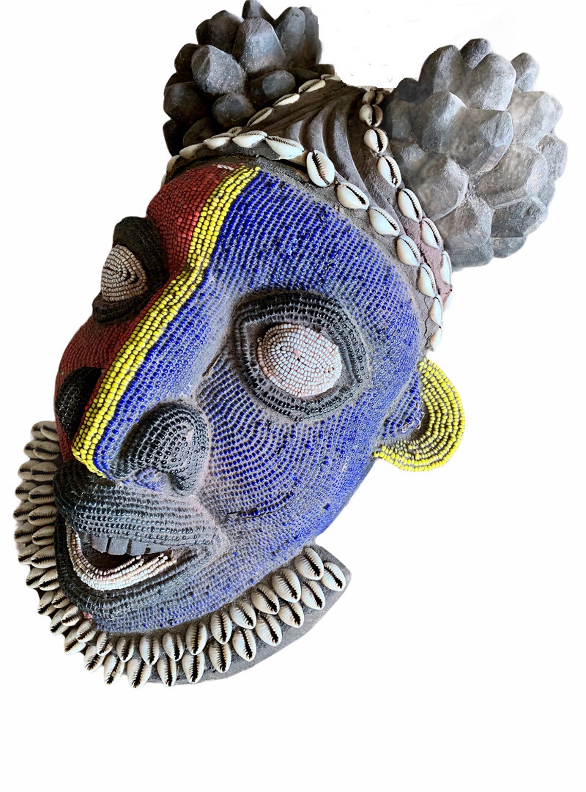 African Bamum Beaded Face Mask Beaded Face Mask African Etsy