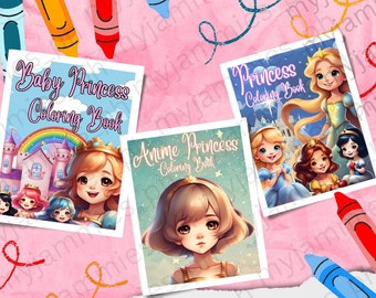 Princess Coloring Book for Kids: Fairytale, Baby and Anime Princess Characters