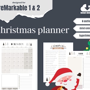 PLANIFICADOR NAVIDEÑO para reMarkable 2 / Plantilla digital / Organizador de productividad / Descarga instantánea / PDF