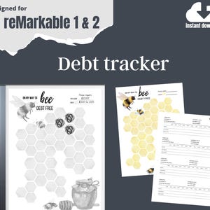 SEGUIMIENTO DE DEUDAS Y CRÉDITOS para reMarkable 2 / Planificador de presupuesto / Descarga instantánea en formato PDF / Imprimible