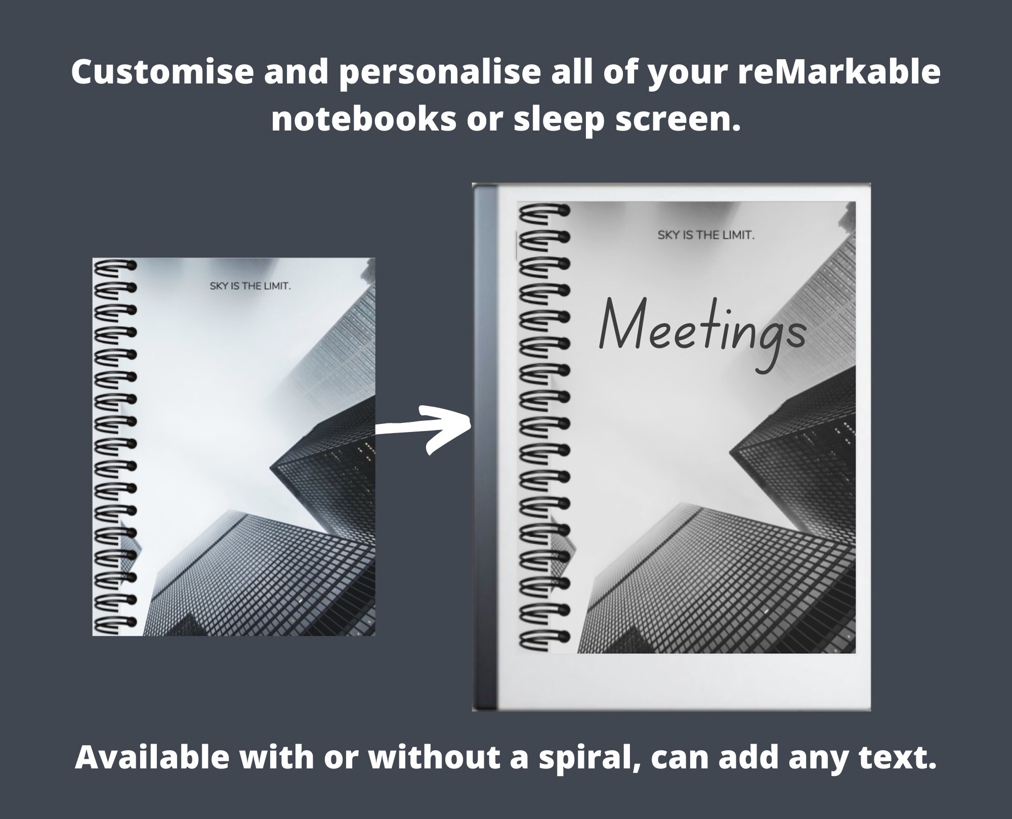 Remarkable 2 Personalised Notebook Cover Template Bundle Etsy