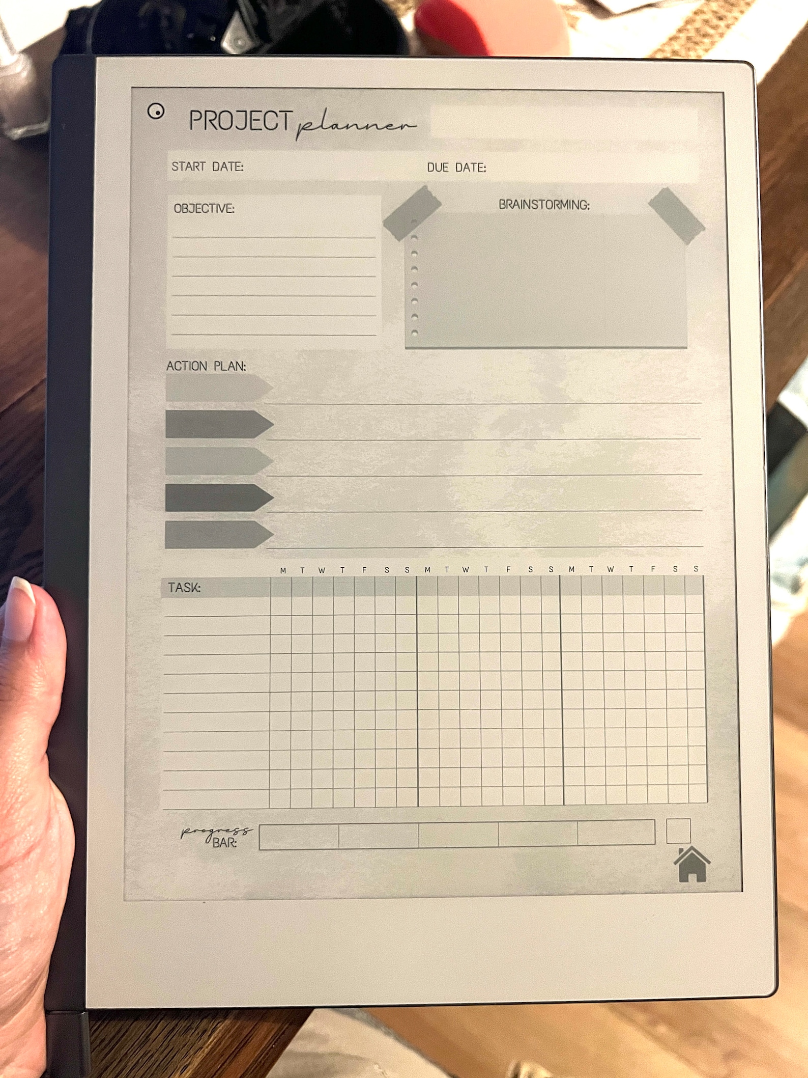 Remarkable 2 Project Tracker Template Planner Digital Etsy