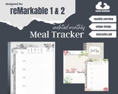 reMarkable 2 Food Log Meal Tracker template | Digital Notebook 2023 | Interactive PDF | Instant download