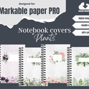COPERTINE PER NOTEBOOK per reMarkable paper PRO / Bundle di modelli digitali / Schermo di sospensione / Download immediato