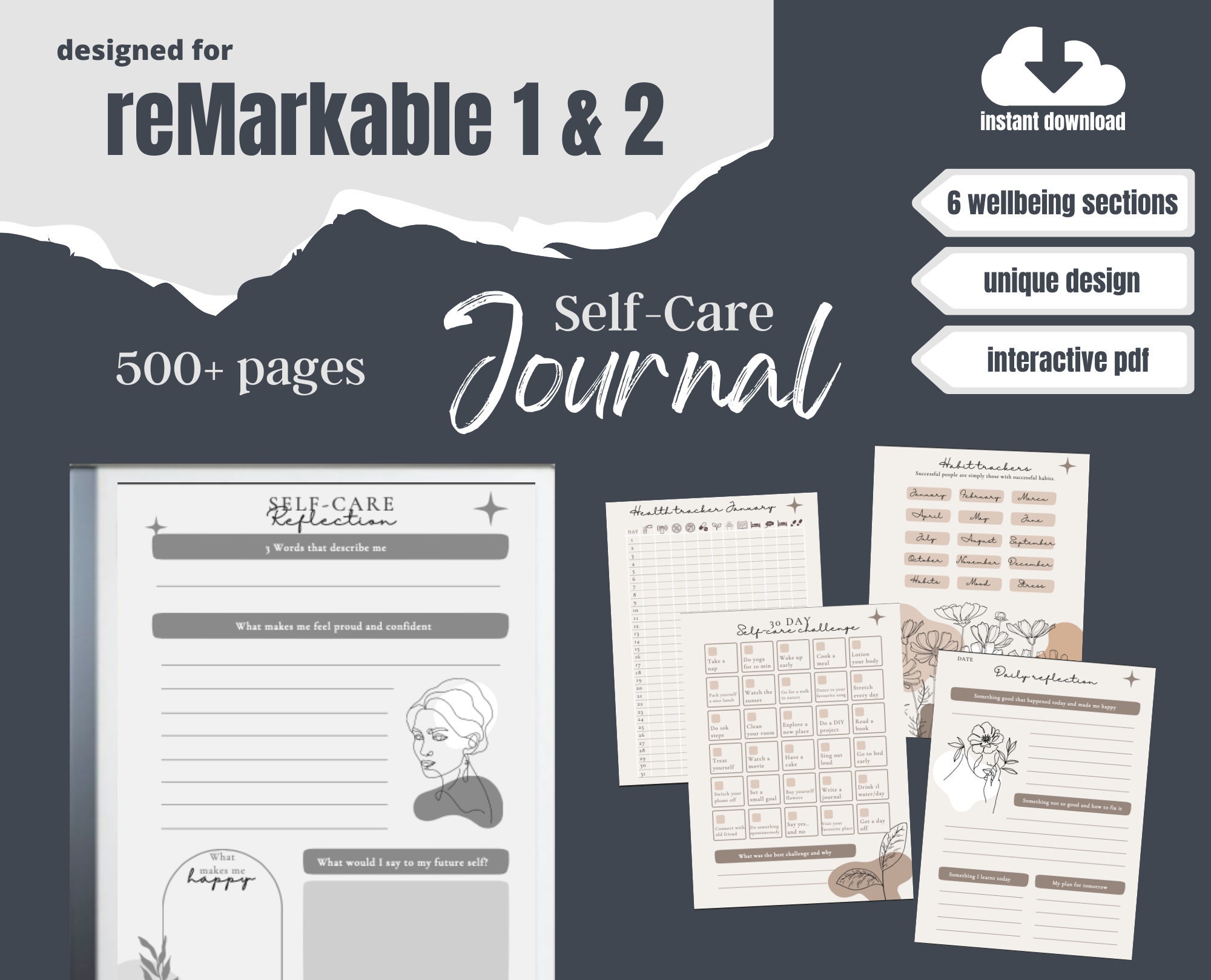 2024 Bullet Journal Templates - Printable 40+ Pages Set - Cute Little Paper