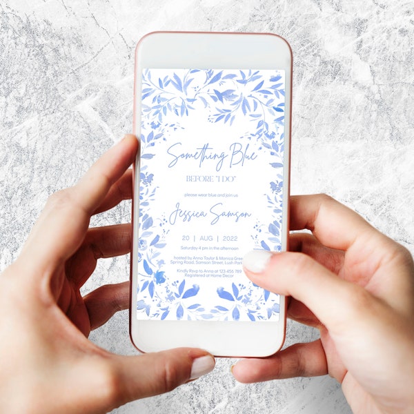 Something Blue Before I Do Bridal Shower Invitation - Etsy