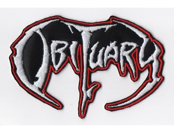 OBITUARY DEATH METAL WOVEN PATCH OBITUARY DEATH METAL WOVEN PATCH