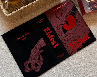 Eldest Hardback Cover for Paperback Books - Hand Made Dust Jacket - Faux Suede - The Inheritance Cycle Series