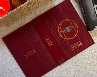 Trono de Vidro - Capa dura para livros de bolso - Sobrecapa feita à mão - Série Trono de Vidro