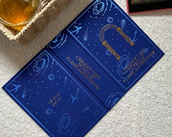 House of Flame and Shadow Hardback Cover for Paperback Books - Hand Made Dust Jacket - Crescent City series