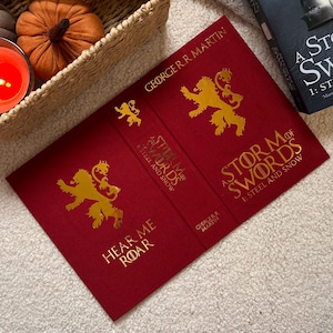 A Storm of Swords 1: Steel and Snow Hardback Cover for Paperback Books - Hand Made Dust Jacket - A Song of Ice and Fire Series