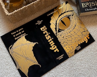 Brisingr Hardcover Cover für Taschenbücher - Handgefertigter Schutzumschlag - Faux Wildleder - The Inheritance Cycle Series