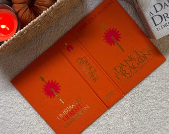A Dance with Dragons 1: Dreams and Dust Hardback Cover for Paperback Books - Hand Made Dust Jacket - A Song of Ice and Fire Series