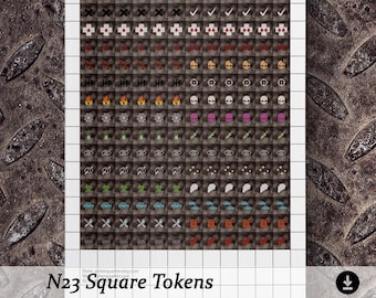 Printable Token Sets compatible with Necromunda Underhive and Ash Wastes (square and round versions)