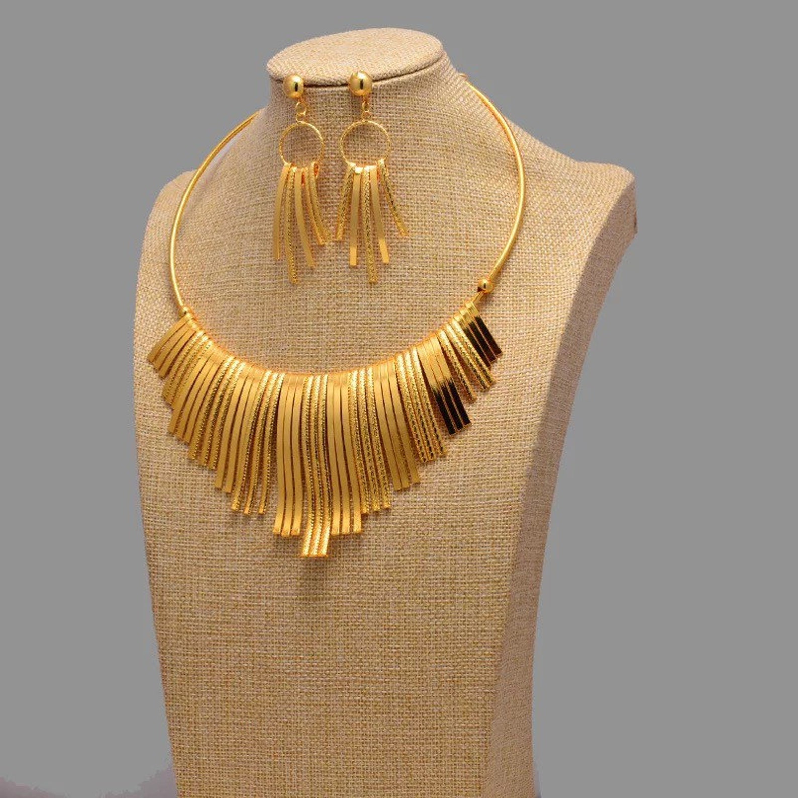 Statements Jewelry Sets Wedding Gold Jewelry Set for Women Etsy