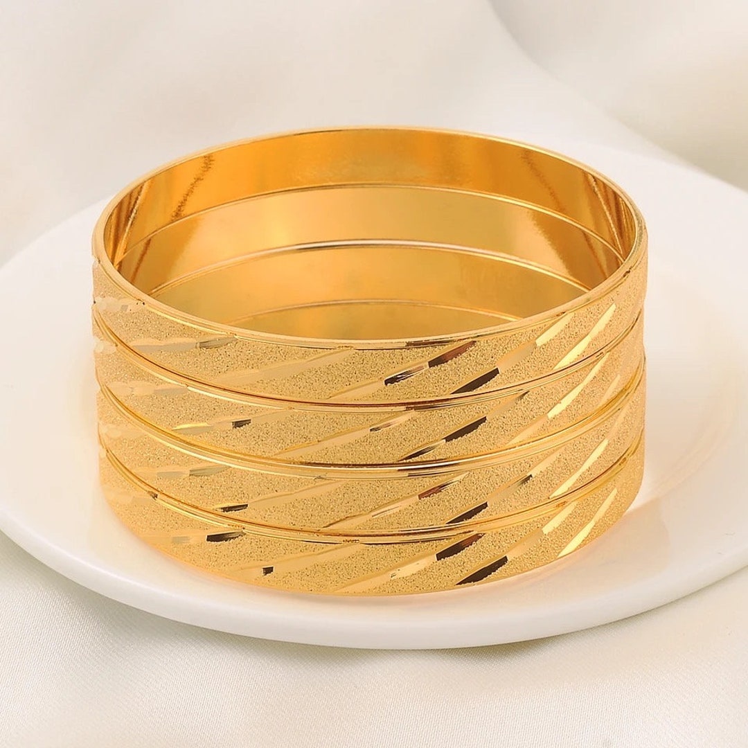 Gold Bangles Wedding Gold Bangles for Women Gold Bangles Etsy