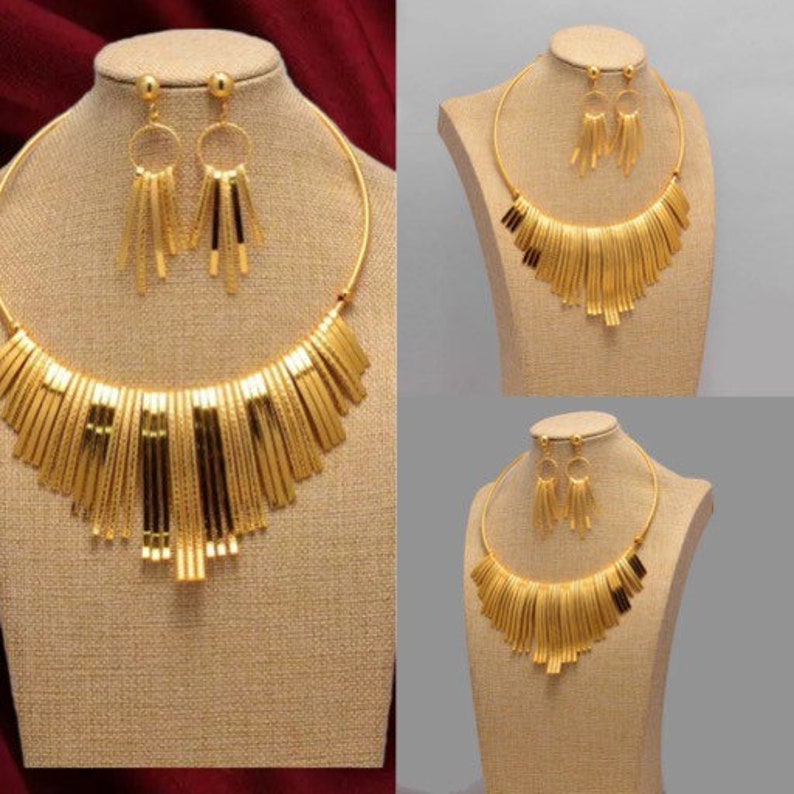 Statements Jewelry Sets Wedding Gold Jewelry Set for Women Etsy