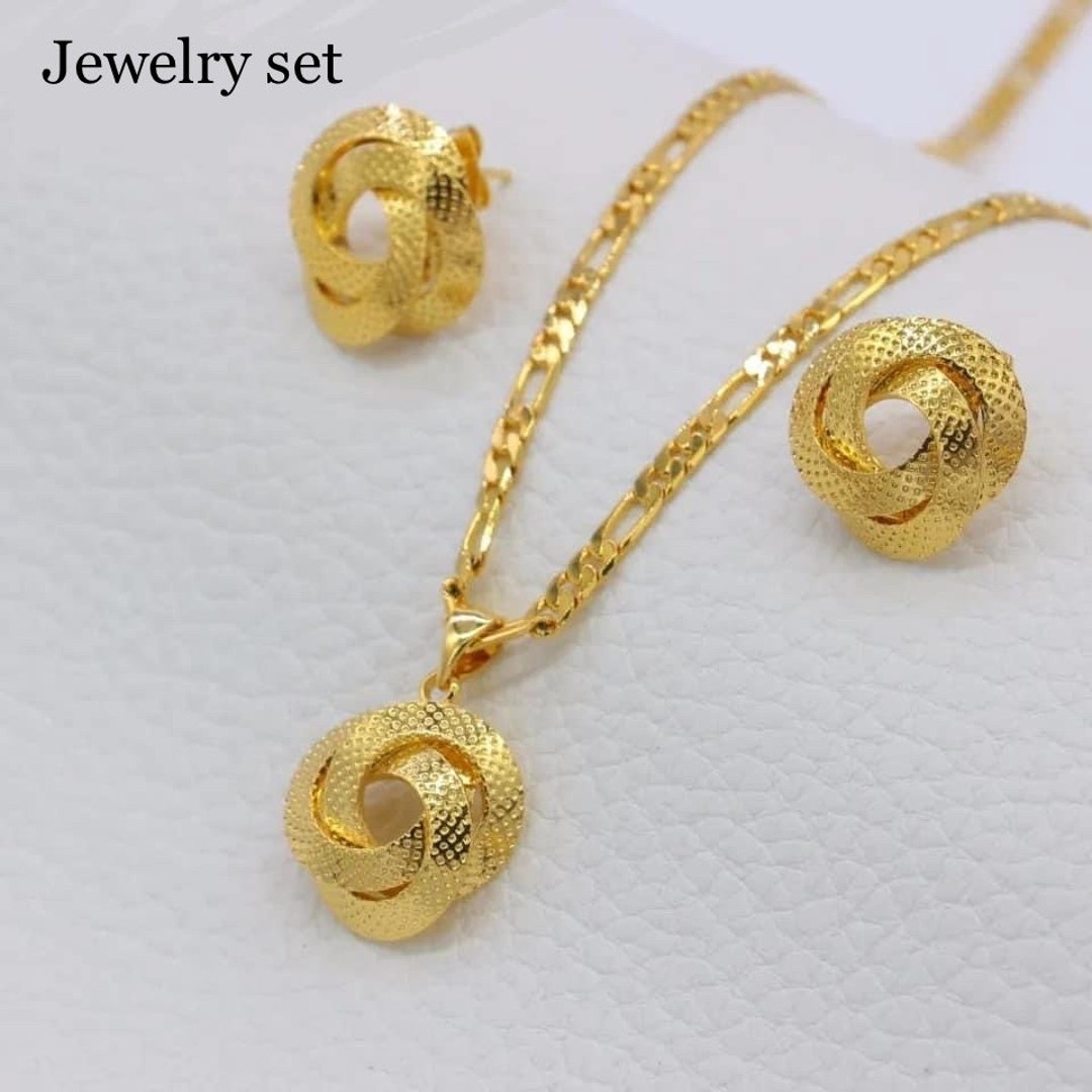 Gold Jewelry Set Dubai Gold Jewelry Set for Women Gold Etsy Israel