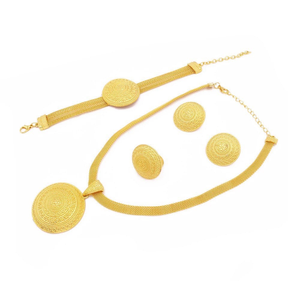 24K Gold Jewelry Set Dubai Gold Jewelry Set for Women Etsy