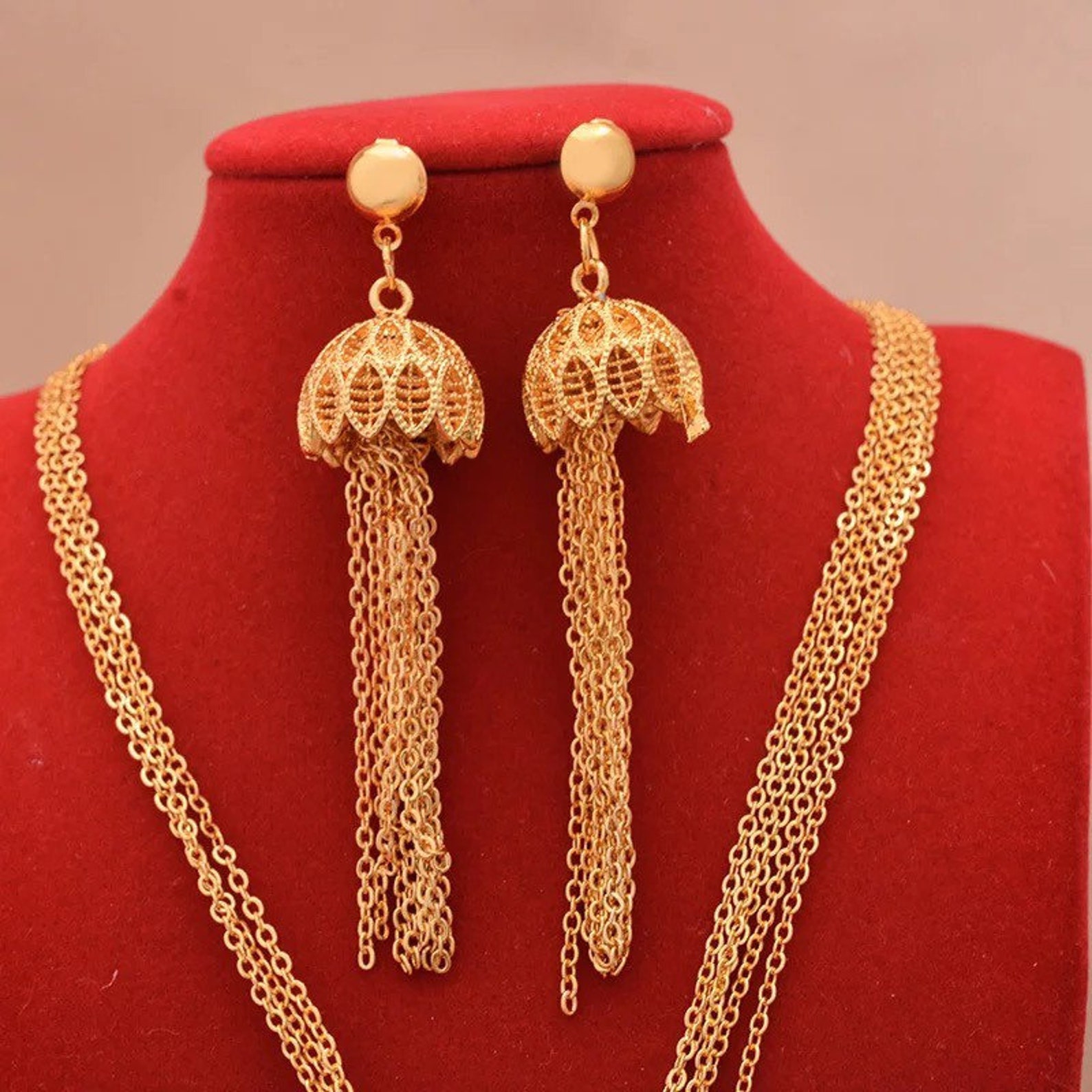 24K Gold Jewelry Set African Jewelry Set Jewelry Set for Etsy
