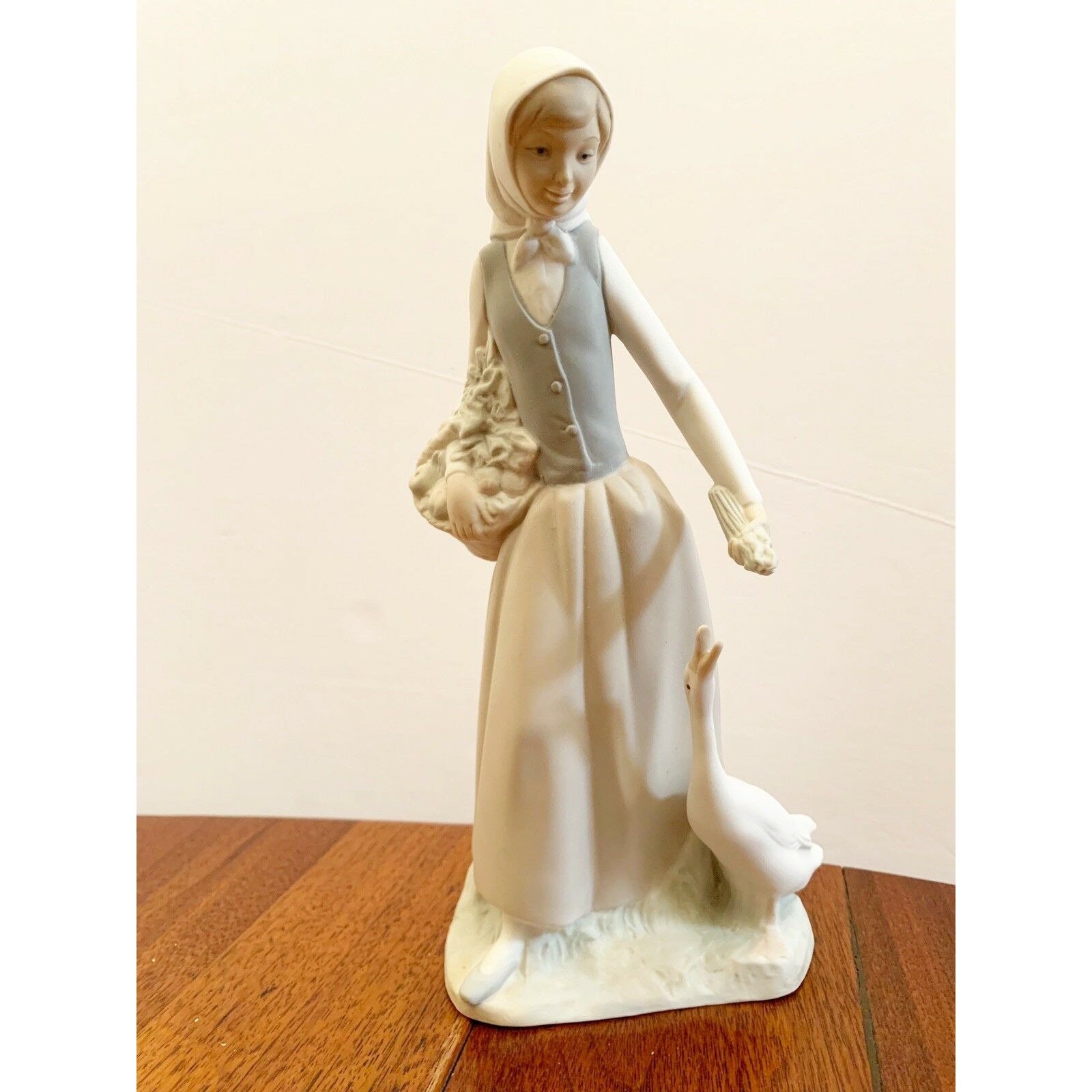 Girl W Basket Feeding a Duck NAO Figurine by Lladro Etsy UK