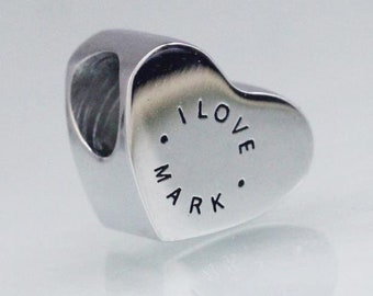 Take That - I LOVE MARK - Charm con cuentas chapadas en oro rosa de 18 k para pulsera Pandora