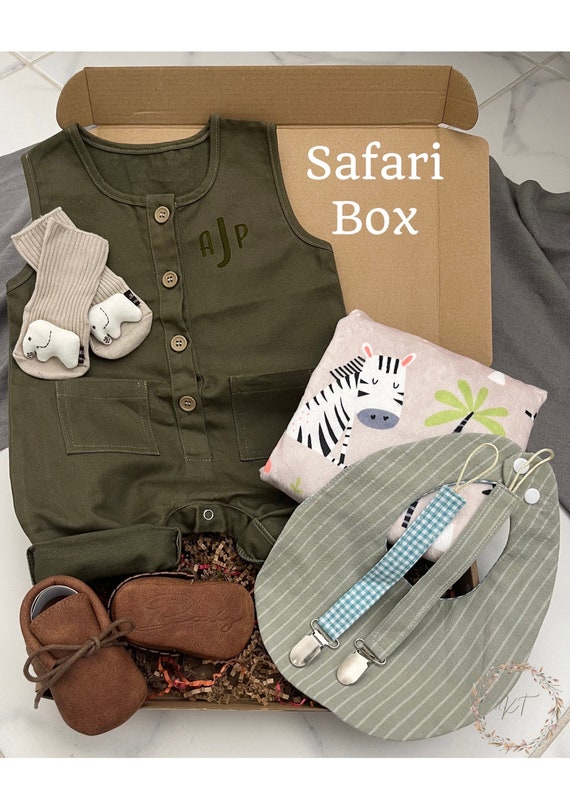 Personalized Jumbo Safari / Jungle Baby Gift Box Custom Etsy